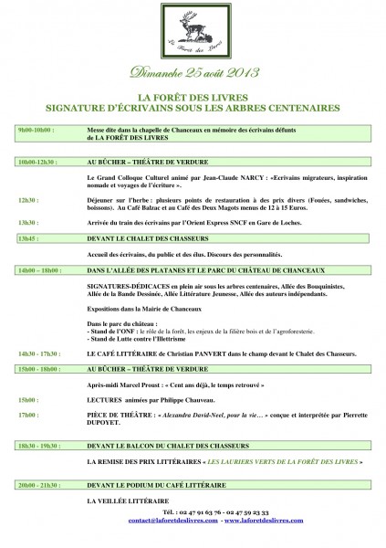 La forêt des livres loches 25 aout